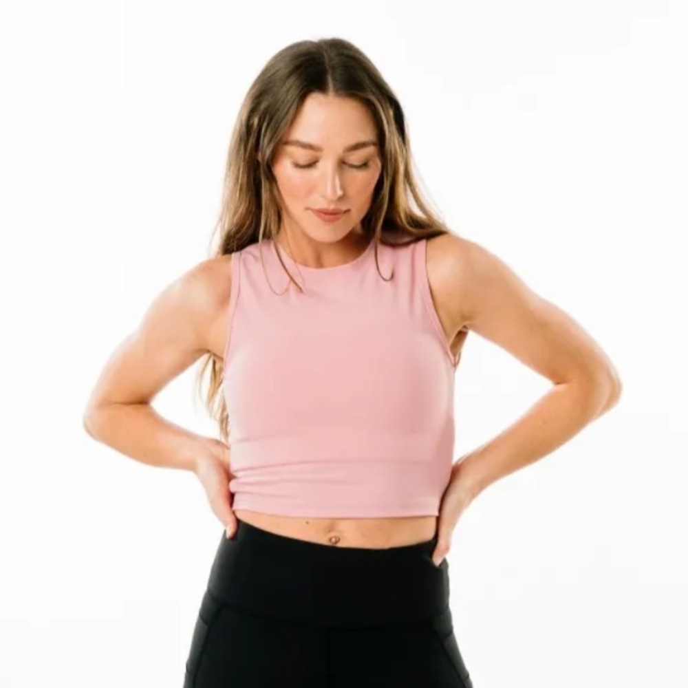 ✨NWOT✨ Zyia Muted Pink High Neck Stronger Tank